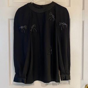 Vintage Nilani Bow Blouse Button Back 10